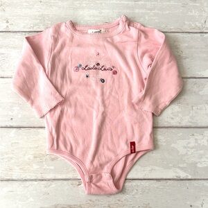 Levi’s 18m Baby Girl Long Sleeve Onesie Bodysuit Floral Stitching Cute Top